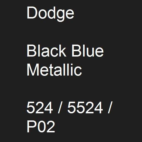 Dodge, Black Blue Metallic, 524 / 5524 / P02.